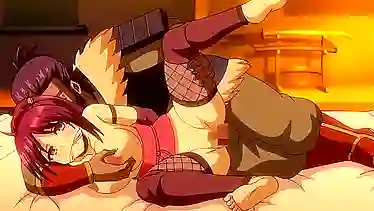 Хентай секс пленницу будут жестко трахать охранники, связывая куколку